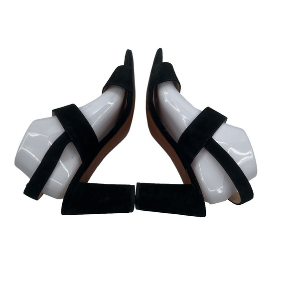 Franco Sarto Black Suede Rumi Block Heel Sandals Size 11 Women’s - Picture 8 of 10